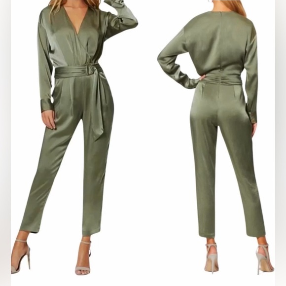 Ramy Brook Sage Green Crosby Jumpsuit. - Picture 1 of 8